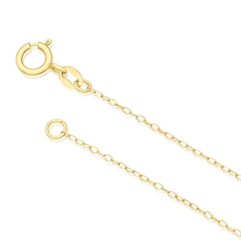 Main Image 3 of 9ct Yellow Gold Heart Drop Cubic Zirconia 7" Bracelet