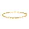 Thumbnail Image 1 of 9ct Yellow Gold Diamond Cut Twisted Hinged Bangle