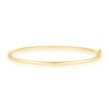 Thumbnail Image 1 of 9ct Yellow Gold Cubic Plain Hinged Bangle