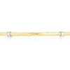 Thumbnail Image 2 of 9ct Yellow & White Gold Twisted Station Bangle