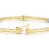 Thumbnail Image 3 of 9ct Yellow & White Gold Twisted Station Bangle
