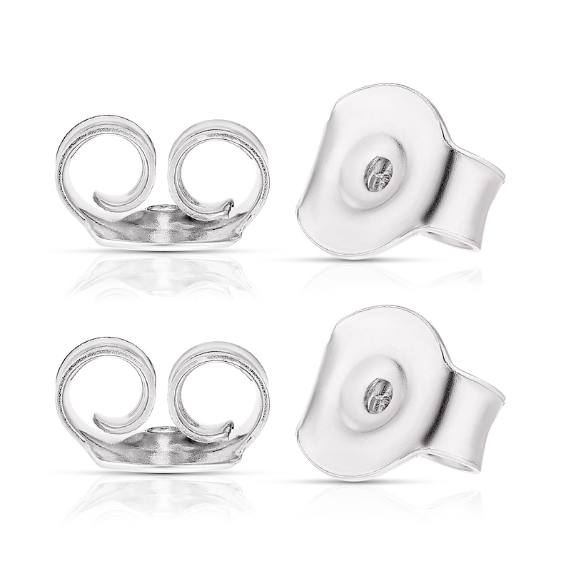 Main Image 2 of Children's Sterling Silver Cubic Zirconia & Heart Charm 3 Set Of Earrings