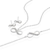 Thumbnail Image 2 of Sterling Silver Cubic Zirconia Infinity 3 Piece Necklace, Bracelet & Earring Set