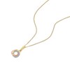Thumbnail Image 2 of 9ct Yellow Gold Cubic Zirconia Swirl Pendant 16+2" Necklace