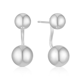 Sterling Silver Ball Back Detail Earrings