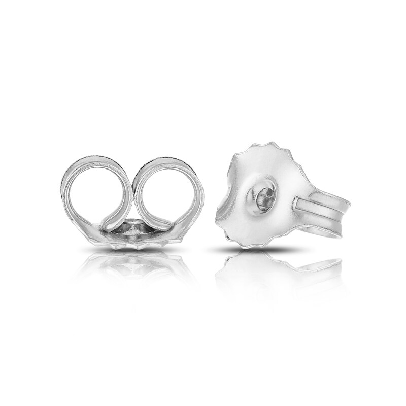 Main Image 3 of Sterling Silver Ball Back Detail Earrings