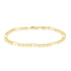Thumbnail Image 1 of 9ct Yellow Gold Men's Figaro & Anchor 8" Bracelet