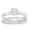 Thumbnail Image 1 of Sterling Silver Cubic Zirconia Solitaire Bridal Set