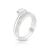Thumbnail Image 2 of Sterling Silver Cubic Zirconia Solitaire Bridal Set