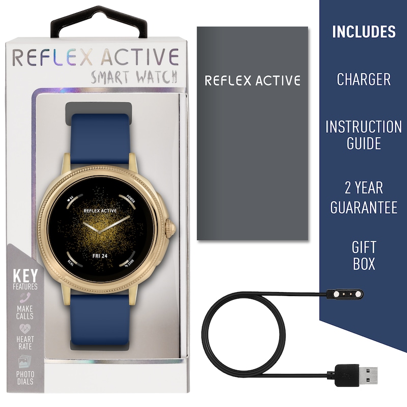 Main Image 5 of Reflex Active Ladies' Series 25 Navy Smart Calling Watch