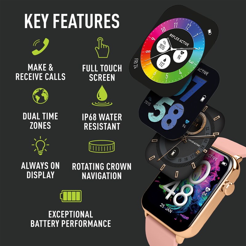 Main Image 2 of Reflex Active Amoled Series 30 Nude Smart Watch