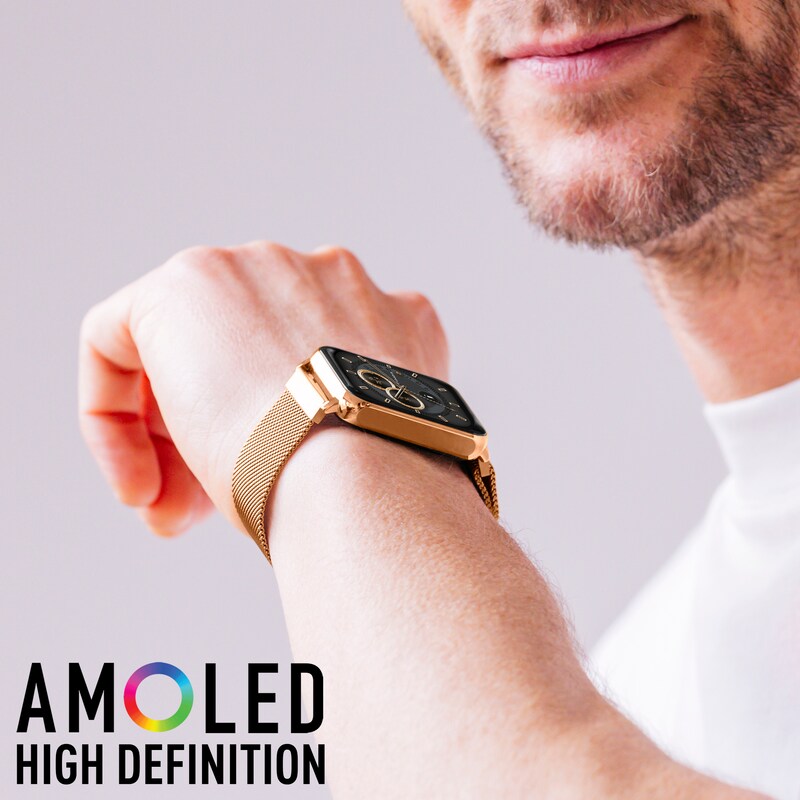 Main Image 4 of Reflex Active Amoled Series 30 Rose Gold Tone Mesh Strap Smart Watch