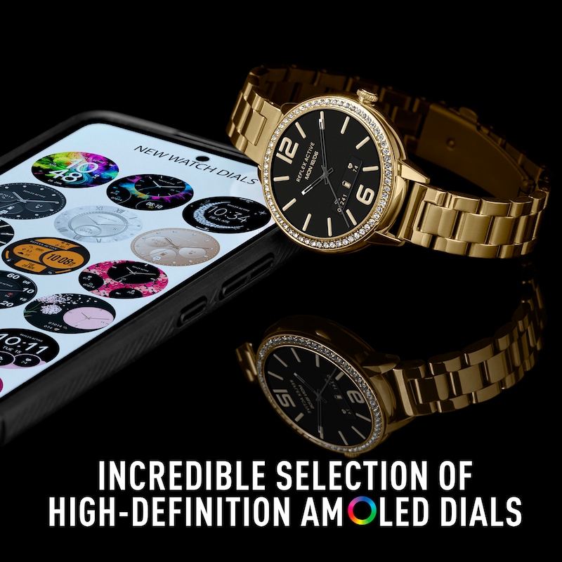 Main Image 4 of Reflex Active Amoled Series 41 Gold Tone Bracelet Smart Watch