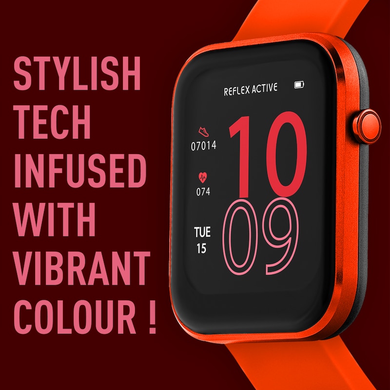 Main Image 3 of Reflex Active Series 12 Red Strap Smart Watch