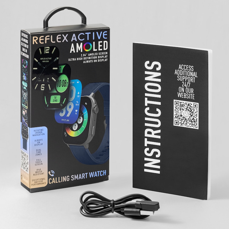 Main Image 6 of Reflex Active Series 29 Amoled Blue Smart Calling Watch