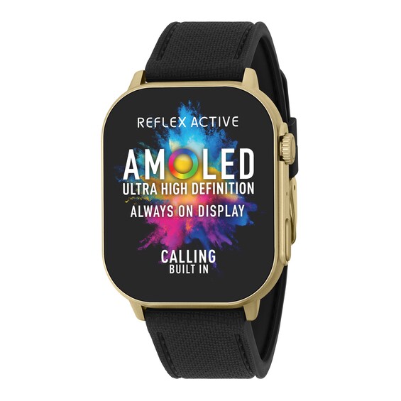 Reflex Active Amoled Series 29 Black Smart Calling Watch