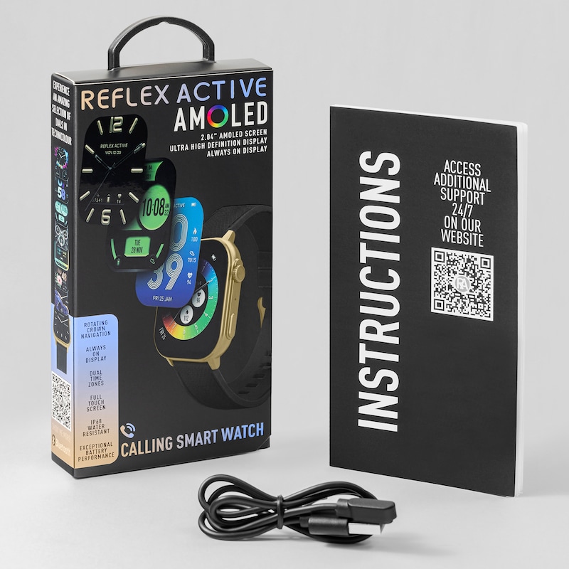 Main Image 6 of Reflex Active Amoled Series 29 Black Smart Calling Watch