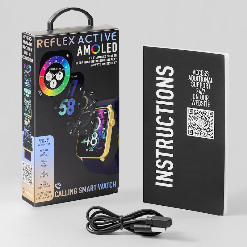 Main Image 7 of Reflex Active Amoled Series 30 Blue Smart Watch
