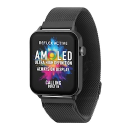 Reflex Active Amoled Series 30 Black Mesh Stainless Steel Strap Smart Watch