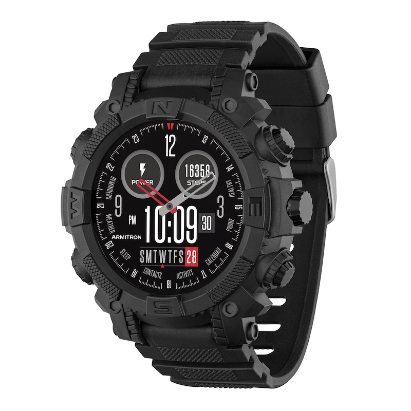 Main Image 1 of Reflex Active Series 38 Black Silicone Strap Sports Smart Calling Watch