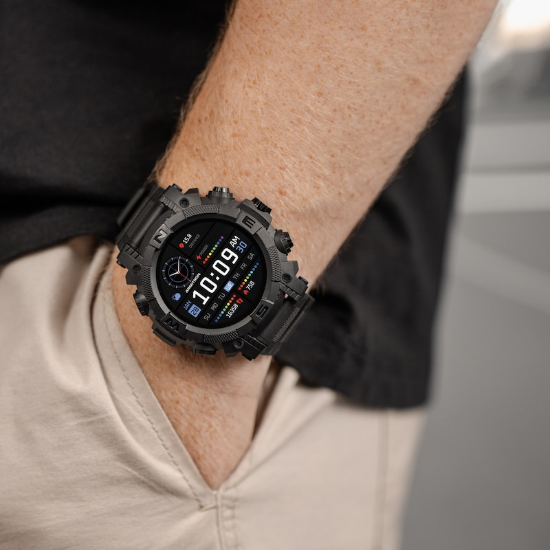 Main Image 2 of Reflex Active Series 38 Black Silicone Strap Sports Smart Calling Watch