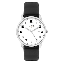 Limit Classic Men's Black PU Strap Watch