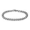 Thumbnail Image 1 of Stainless Steel Men's Black & Silver Two Colour 8.5" Curb Bracelet