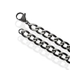 Thumbnail Image 3 of Stainless Steel Men's Black & Silver Two Colour 8.5" Curb Bracelet