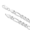 Thumbnail Image 3 of Sterling Silver Men's Figaro Chain 8" Bracelet