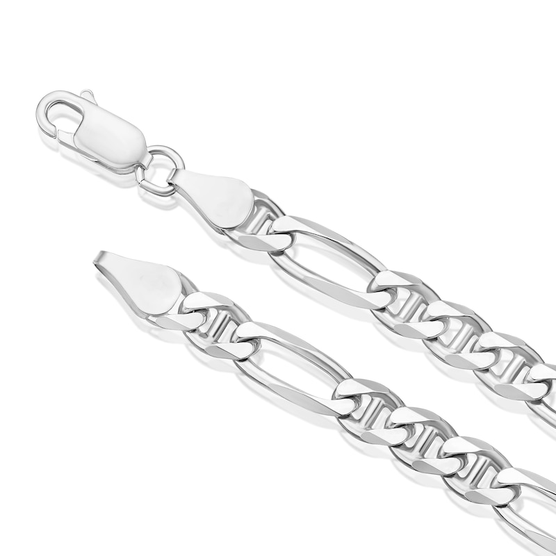 Main Image 3 of Sterling Silver Men's Figaro Chain 8" Bracelet