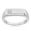 Thumbnail Image 1 of Sterling Silver Men's Cubic Zirconia Long Rectangle Signet Ring