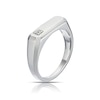 Thumbnail Image 2 of Sterling Silver Men's Cubic Zirconia Long Rectangle Signet Ring