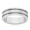 Thumbnail Image 1 of Sterling Silver Men's Black Detail Ring