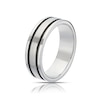 Thumbnail Image 2 of Sterling Silver Men's Black Detail Ring