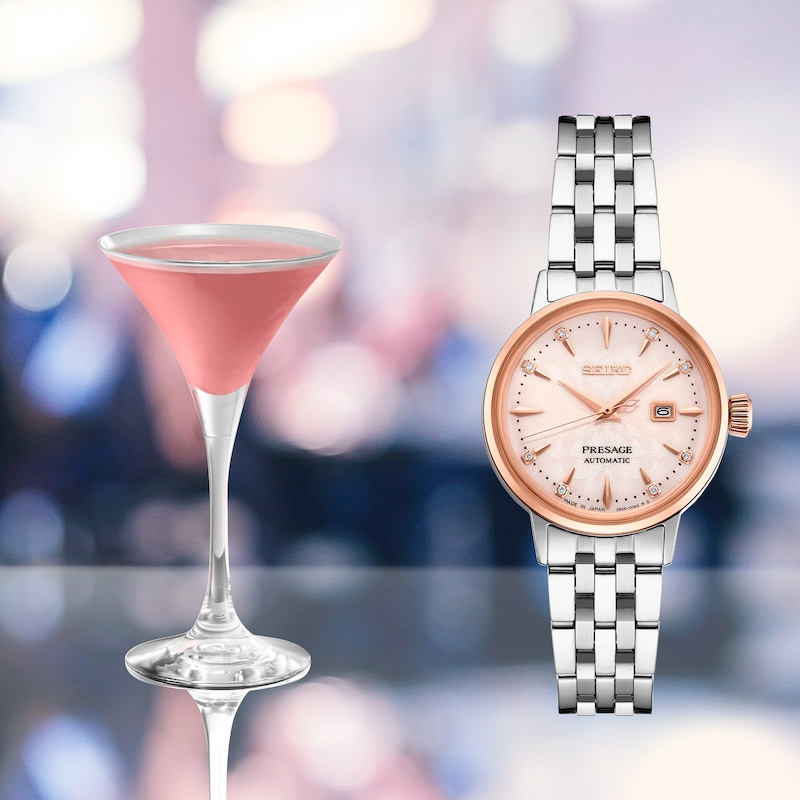 Main Image 4 of Seiko Presage Cocktail Time ‘Pink Lady’ Ladies' Diamond Twist Watch