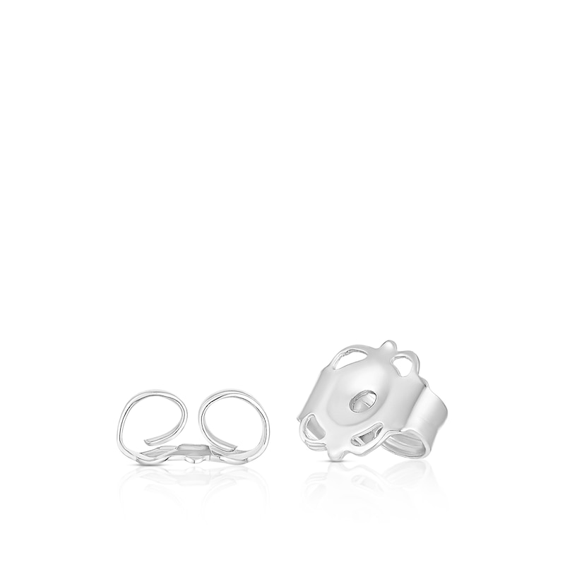 Main Image 2 of 9ct White Gold Men's 6mm Cubic Zirconia Stud Earrings