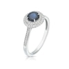 Thumbnail Image 2 of 9ct White Gold Diamond & Sapphire Double Halo Ring