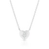 Thumbnail Image 1 of Children's Sterling Silver Heart Cubic Zirconia Star Pendant 14+2" Necklace