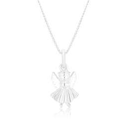 Children's Sterling Silver Fairy Pendant 14+2" Necklace