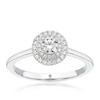 Thumbnail Image 1 of The Diamond Story Platinum 0.33ct Diamond Round Halo Solitaire Ring