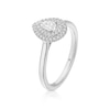 Thumbnail Image 2 of The Diamond Story Platinum 0.33ct Diamond Pear Halo Solitaire Ring