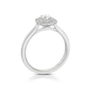 Thumbnail Image 3 of The Diamond Story Platinum 0.33ct Diamond Cushion Halo Solitaire Ring
