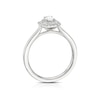 Thumbnail Image 3 of The Diamond Story Platinum 0.33ct Diamond Emerald Halo Solitaire Ring