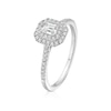 Thumbnail Image 2 of The Diamond Story Platinum 0.40ct Diamond Emerald Halo Ring