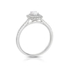 Thumbnail Image 3 of The Diamond Story Platinum 0.40ct Diamond Emerald Halo Ring