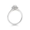 Thumbnail Image 3 of The Diamond Story Platinum 0.50ct Diamond Pear Cluster Ring