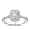 Thumbnail Image 1 of The Diamond Story Platinum 0.50ct Diamond Emerald Cluster Ring
