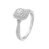 Thumbnail Image 2 of The Diamond Story Platinum 0.50ct Diamond Emerald Cluster Ring