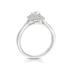 Thumbnail Image 3 of The Diamond Story Platinum 0.50ct Diamond Emerald Cluster Ring