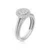 Thumbnail Image 2 of Perfect Fit 9ct White Gold 0.50ct Diamond Round Cluster Bridal Set